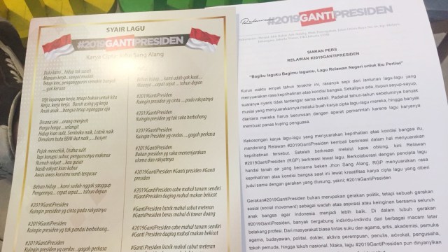 Peluncuran Video Klip lagu 2019gantipresiden