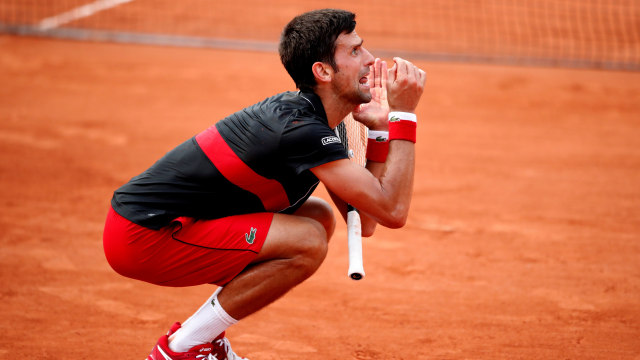 Djokovic di perempat final Roland Garros. (Foto: REUTERS/Pascal Rossignol)