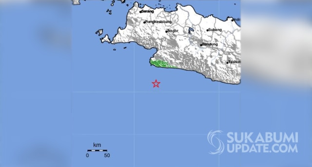 Gempa Tektonik 4,2 SR Guncang Surade Sukabumi, BMKG : Tidak Berpotensi Tsunami