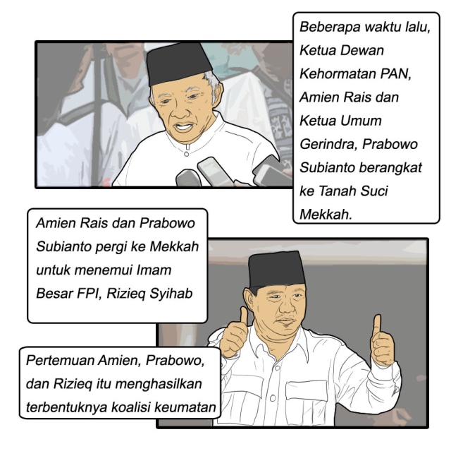 Komik: Kata JK Tentang Pertemuan Amien, Prabowo, dan Rizieq di Mekkah