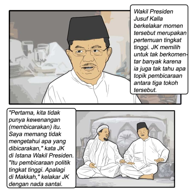 Komik: Kata JK Tentang Pertemuan Amien, Prabowo, dan Rizieq di Mekkah (1)
