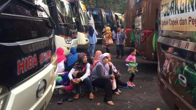 Mudik Gratis Sidomuncul di TMII.  (Foto: Soejono Saragih/kumparan)