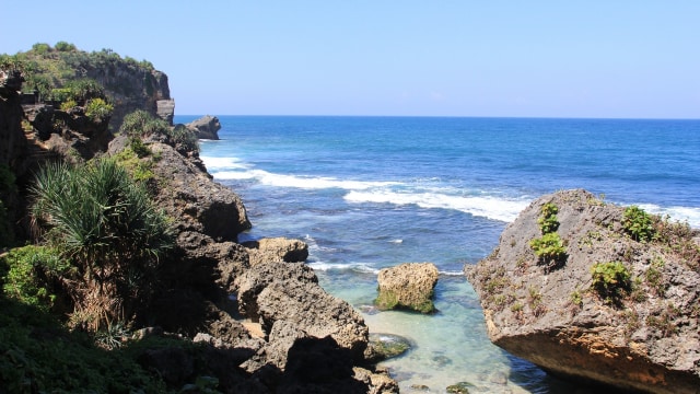 Pantai Ngobaran Foto: Dok: Flickr/Pariwisata Gunung Kidul