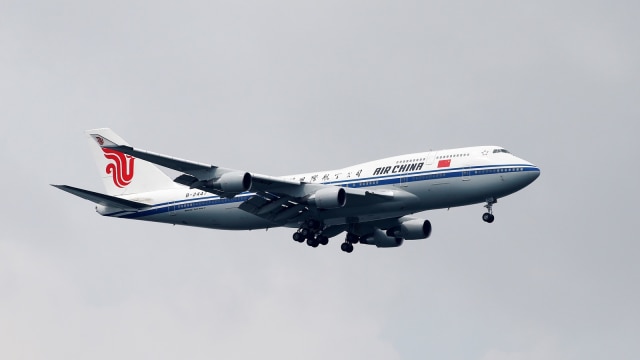 Pesawat yang dinaiki oleh Kim Jong-un. (Foto:  REUTERS/Tim Chong)