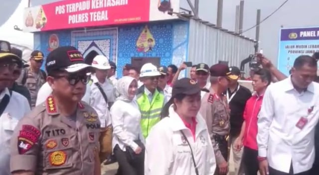 Kapolri, Panglima TNI, hingga Menhub Tinjau Mudik di Kertasari, Tegal