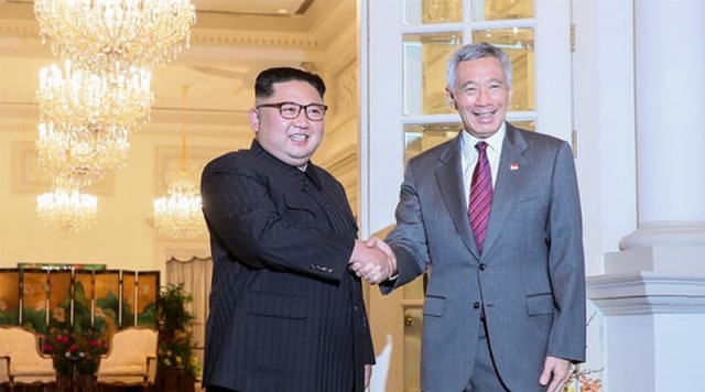Pertemuan Bersejarah Kim Jong Un dan Donald Trump di Singapura (3)