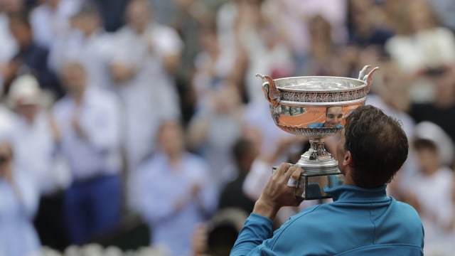 Rafael Nadal juara Prancis Terbuka 2018. (Foto: Thomas Samson/AFP)