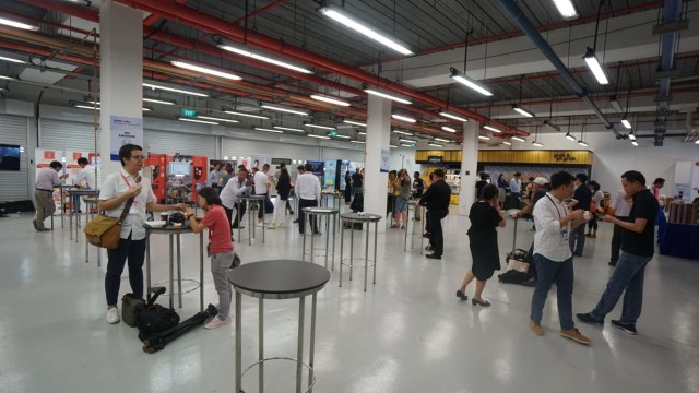 Suasana Media Center Trump dan Kim di Singapore. (Foto: Iqbal Firdaus/kumparan)