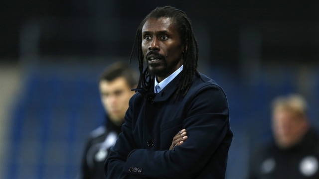 Pelatih Senegal, Aliou Cisse. (Foto: Charly Triballeau/AFP)