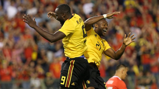 Selebrasi gol Timnas Belgia ke gawang Kosta Rika. (Foto: Francois Walschaerts/Reuters)