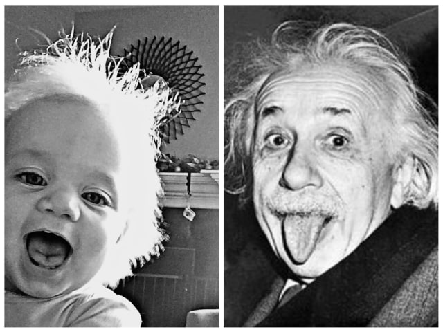 Taylor McGowan dan Albert Einstein (Foto: Cara McGowan/Baby Einstein 2.0)
