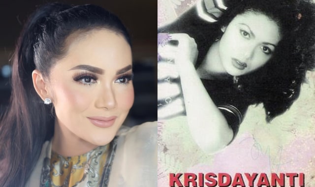 Krisdayanti dulu dan sekarang. (Foto: Instagram @krisdayantilemos; baladabocahdesa.blogspot.com)