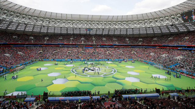 Suasana pembukaan Piala Dunia di Rusia. (Foto: Reuters/Maxim Shemetov)