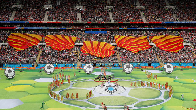 Suasana pembukaan Piala Dunia di Rusia. (Foto: Reuters/Maxim Shemetov)