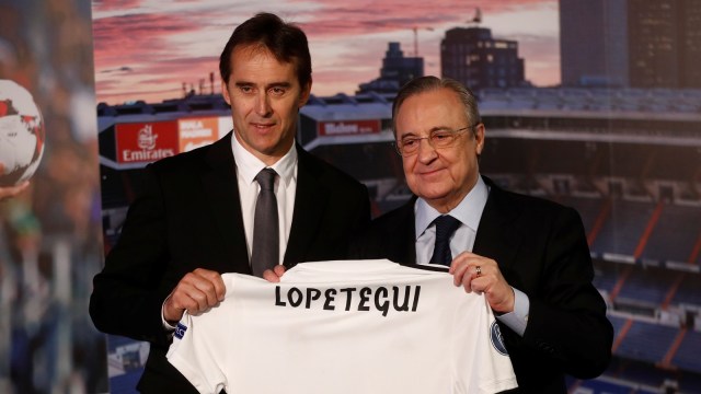 Real Madrid memperkenalkan Julen Lopetegui. (Foto: Juan Medina/Reuters)