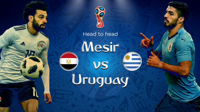 Head to head Mesir vs Uruguay. (Foto: Basith Subastian/kumparan)