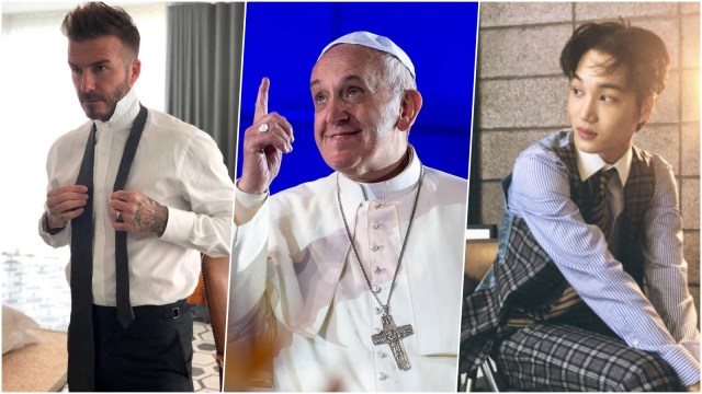 David Beckham, Pope Francis, Kai 'EXO'. (Foto: Instagram/@davidbeckham, @franciscus, @zkdlin)