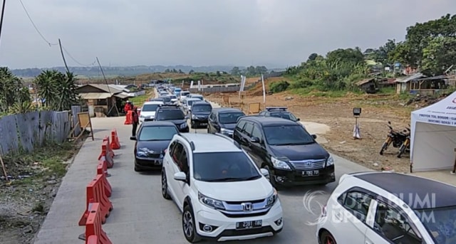 H+1 Lebaran, Kendaraan dari Tol Bocimi Meningkat, Jalur Sukabumi Padat