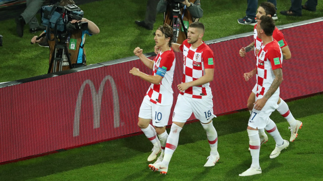 Luka Modric merayakan golnya. (Foto: REUTERS/Lucy Nicholson)