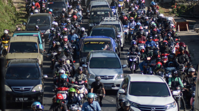 Ilustrasi macet Foto: Antara/Raisan Alfarisi