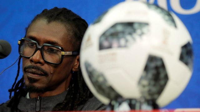 Pelatih Timnas Senegal, Aliou Cisse. (Foto: Maxim Shemetov/Reuters)