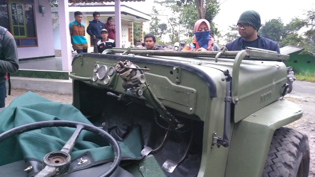 Kondisi Jeep wisata yang kecelakaan di Merapi. (Foto: Arfiansyah Panji/kumparan)