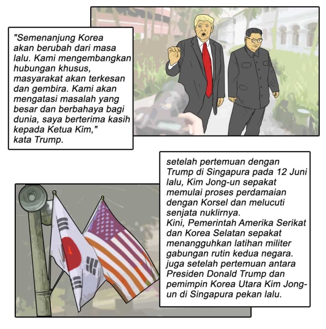 Komik: Tentang Kopdar Trump-Kim, Janji Perdamaian, Hingga Pujian Presiden China Kepada Kim (2)