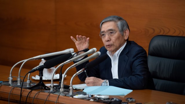Gubernur Bank of Japan (BoJ), Haruhiko Kuroda (Foto: AFP/Martin BUREAU)