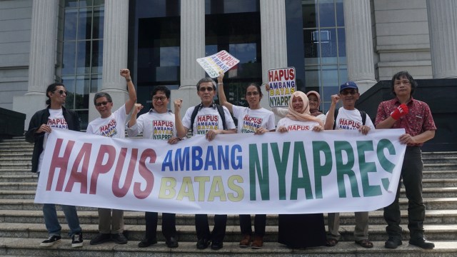 Aksi Hapus Ambang Batas Nyapres di MK (Foto: Fanny Kusumawardhani/kumparan)