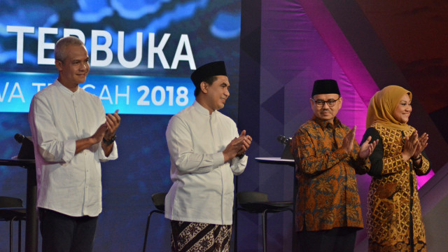 Debat Pilgub Jawa Tengah. (Foto:  ANTARA FOTO/R. Rekotomo)