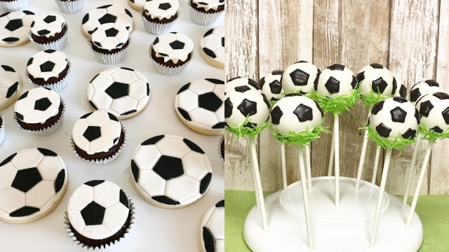 Kudapan bertema sepakbola (Foto: IG @ gabbys_sweet_treats, @my_petite_sweets_perth)