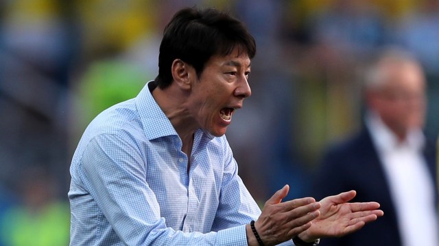 Pelatih Korsel di Piala Dunia 2018, Shin Tae-yong. Foto: Reuters/Ivan Alvarado