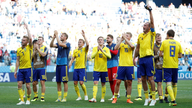 Para pemain Swedia. (Foto: REUTERS / Matthew Childs)