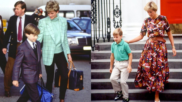 Putri Diana dan Pangeran William (Foto: Instagram @princess.diana.forever)