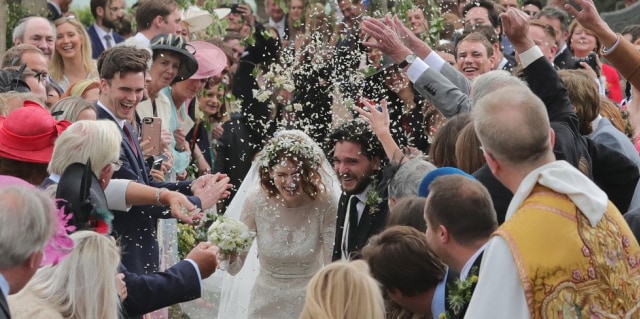 Pernikahan Kit Harrington dan Rose Leslie (Foto: Getty Images)
