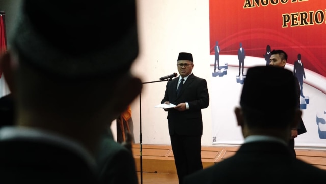 Ketua KPU Arief Budiman di pelantikan KPU. (Foto: Helmi Afandi Abdullah/kumparan)