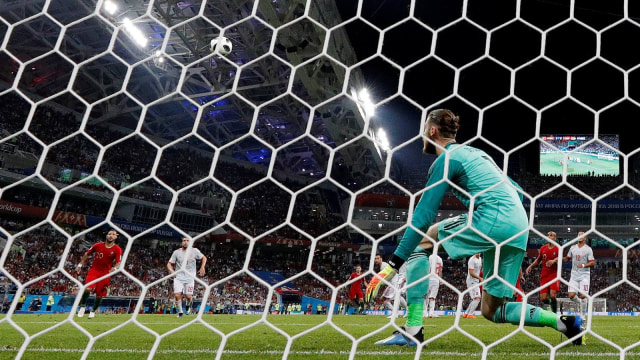De Gea saat menghadapi Portugal. (Foto: Reuters/Ueslei Marcelino)