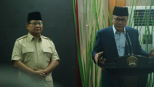 Prabowo Subianto dan Zulkifli Hasan. (Foto: Iqbal Firdaus/kumparan)