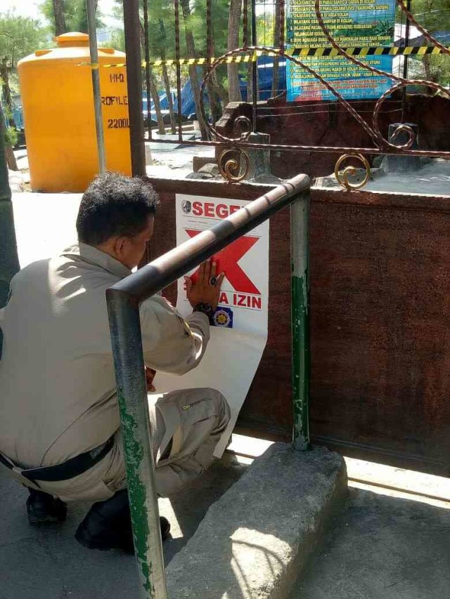 Satpol PP Sampang Segel Kolam Renang Goa Lebar