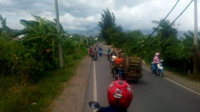 Tiang Listrik dan Pohon Tumbang di Aceh Besar (Foto: Zuhri Noviandi/kumparan)