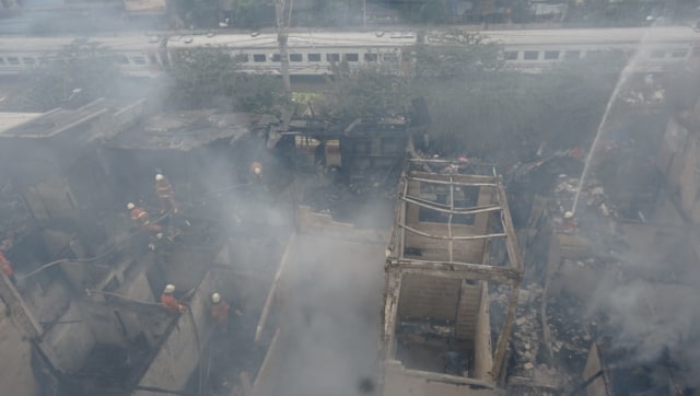 Kebakaran pemukiman padat di Johar Baru (Foto: Helmi Afandi Abdullah/kumparan)