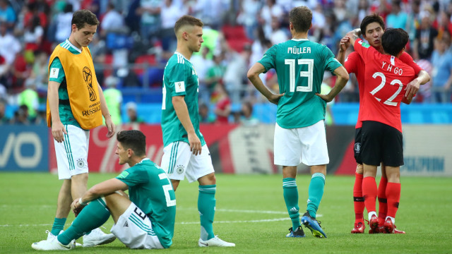 Jerman angkat koper di Piala Dunia 2018. (Foto: REUTERS/Michael Dalder)
