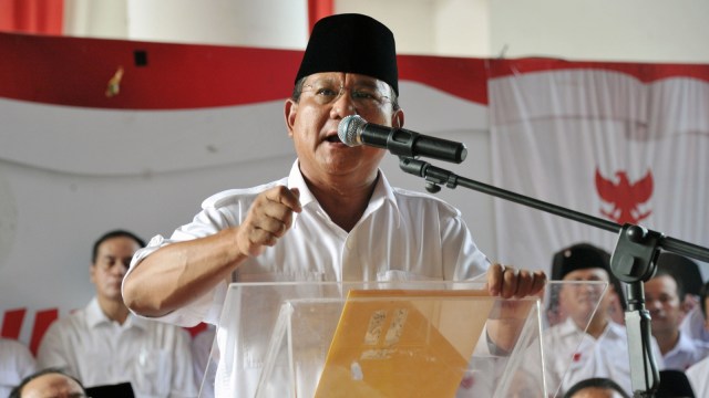 Prabowo Subianto. (Foto: AFP/Bay Ismoyo)