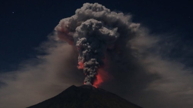 Kondisi Gunung Agung. (Foto: Dok. BMKG)