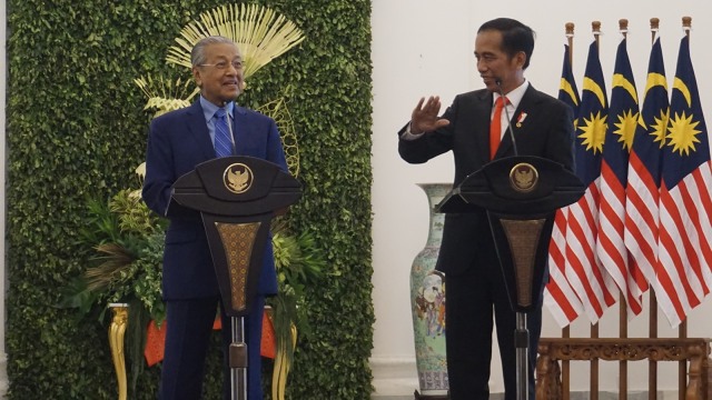 Joint Press Statement Jokowi-Mahathir. (Foto: Yudhistira Amran Saleh/kumparan)