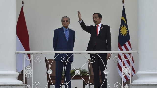 Jokowi dan Mahathir Mohamad di Istana Bogor Foto: ANTARA FOTO/Puspa Perwitasari