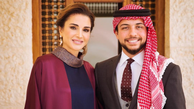 Pangeran Hussein bin Abdullah dan Ratu Rania (Foto: Instagram @alhusseinjo)
