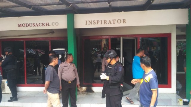 Kantor Tabloid Modus Aceh diteror bom. (Foto: Zuhri Noviandi/kumparan)