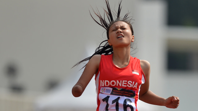 Nanda Mei Sholihah di Test Event Asian Para Games 2018. (Foto: ANTARAFOTO/ Wahyu Putro A)