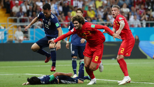 Belgia vs Jepang (Foto: Sergio Perez/Reuters)